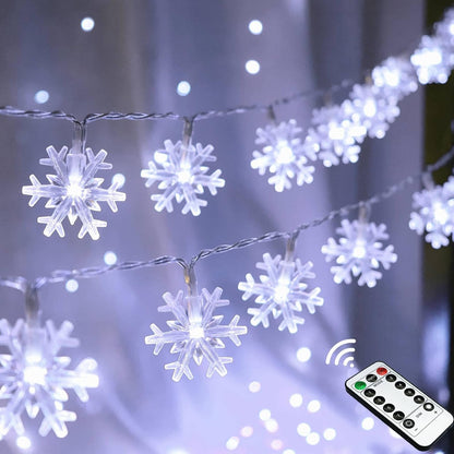 Christmas Snowflake String Lights (20ft)