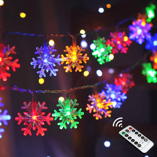 Christmas Snowflake String Lights (20ft)