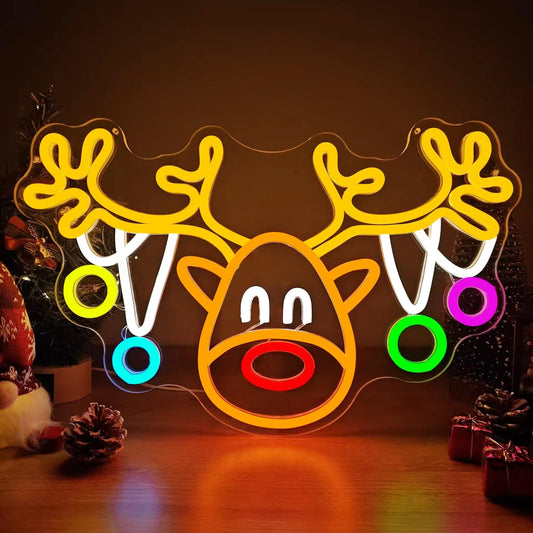 Christmas Reindeer LED Neon Sign