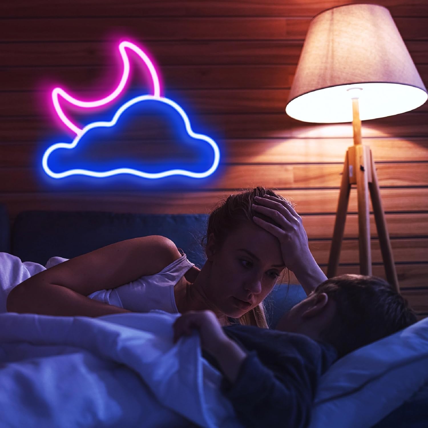 Cloud and Moon Led Neon Sign