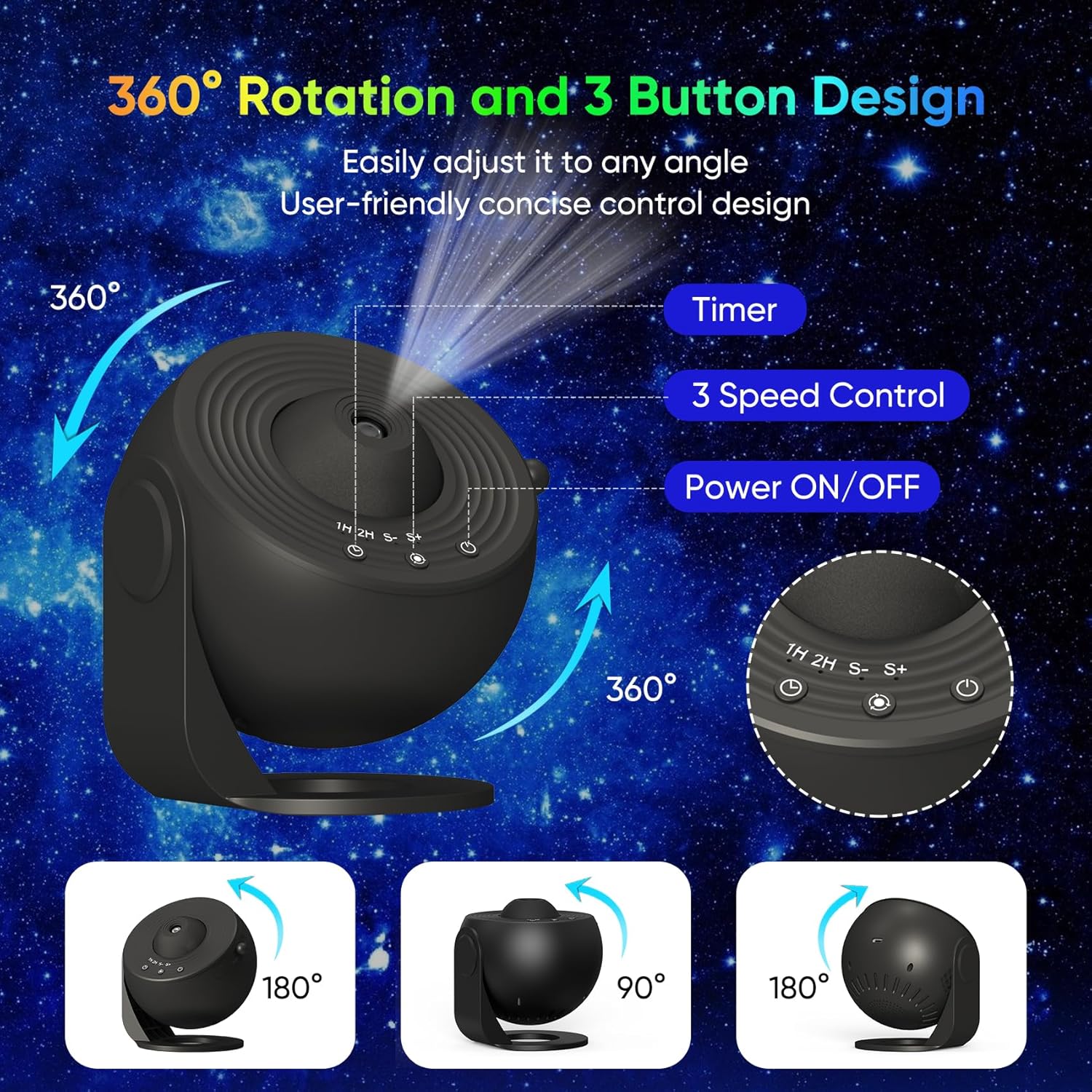 Black Galaxy Projector