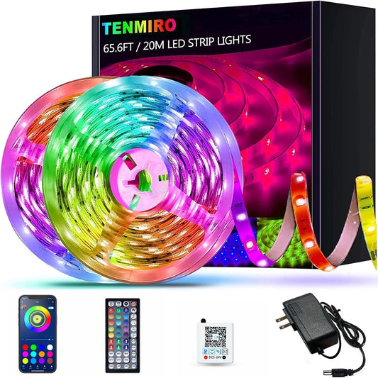 65.6Ft Led Strip Lights, with Remote for Bedroom