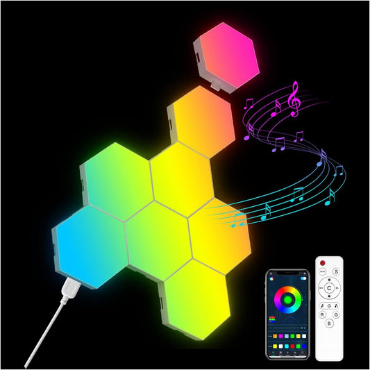 8,12,20 Pack Hexagon Wall Light RGB Panel 