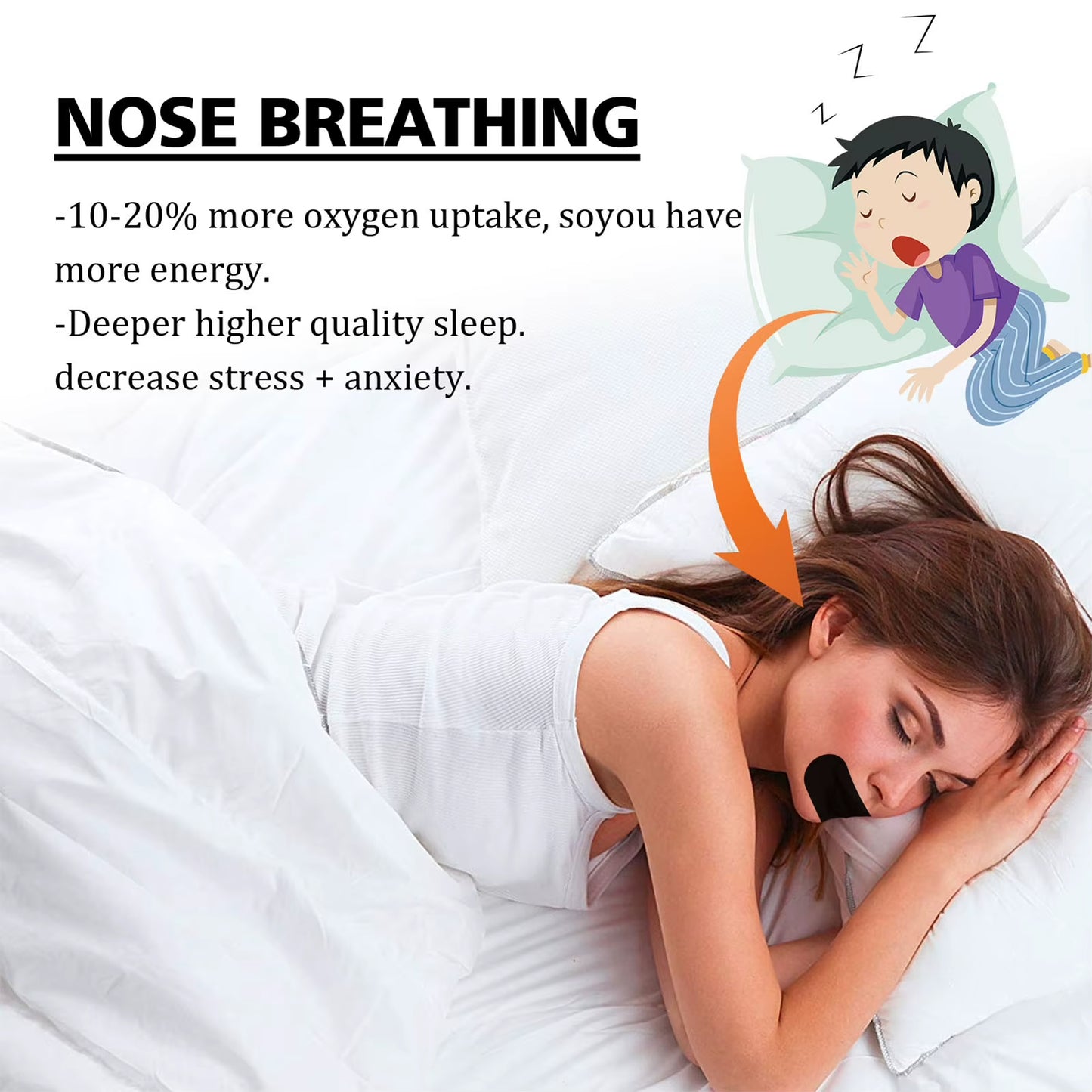 60Pcs Mouth Sleeping Tape